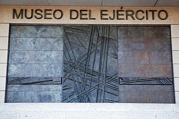 Spain, Castilla La Mancha, Toldeo, The entrance to the Museo del Ejercito Army Museum.