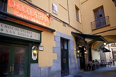 Spain, Madrid, Chocolateria San Gines.