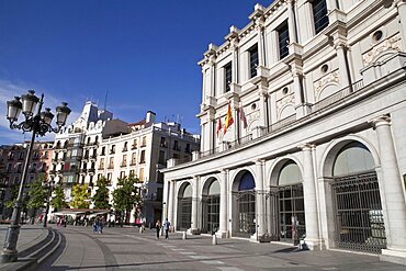 Spain, Madrid, The rear of the Teatro Real Opera House in the Plaza de Oriente.