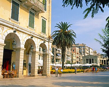 GREECE Ionian Islands Corfu Corfu town esplanade.