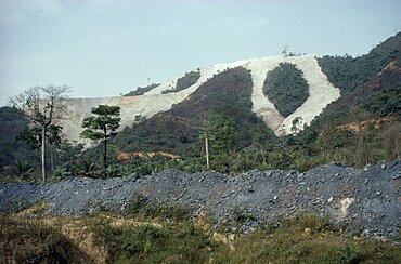 GHANA  Obsuas Ashante goldfields and mining residue.