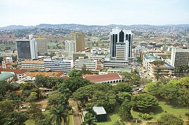 UGANDA  Kampala View over modern town from a rooftop.