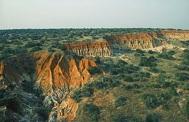 ANGOLA  Landscape Landscape with plateau and jagged rock gully.