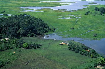 BRAZIL Amazon Para Elevated view over Amazon floodplain near Monte Alegre.  Brasil