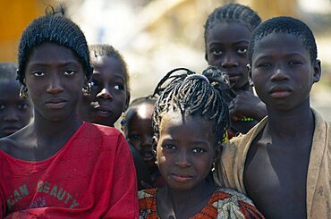 GUINEA BISSAU  Cacheu Region Senegalese refugee children from Casamance