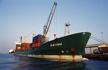 GHANA  Tema Container ship docked at Tema port. West Africa   vessel