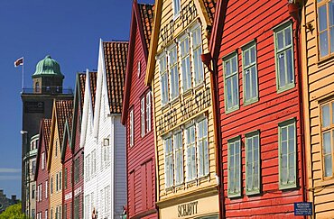 NORWAY  Bergen Close-up of the ancient gables of Bryggen  the old medieval quarter of the city.  Scandinavia travel architecture Bergen Norway tourism Noreg Norge Northern Europe Norwegian