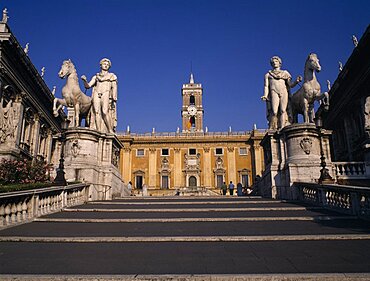 Capitoline Hill, Palazzo Senatorio the seat of the city Government, Rome, Lazio, Italy