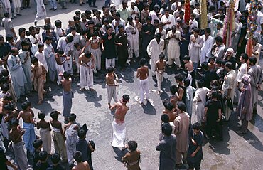 Mohurrum Shia muslim festival held during the first month of the Islamic calendar to commemorate the death of Husayn ibn Ali the grandson of Muhammad, Peshawar, Pakistan