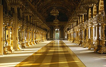 The Royal Palace of Herrenchiemsee interior, Built by Ludwig II, Situated on the island of Herreninsel in the middle of the Chiemsee Bavavia s largest lake, Bavavia, Germany