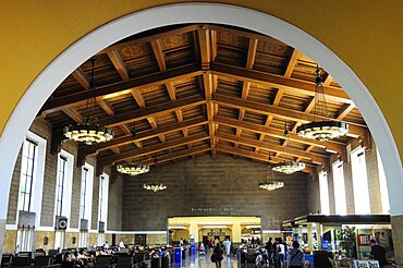 Interior of Waiting Hall Union station, Downtown, United States of America