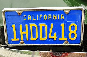 Car number plate Santa Monica, Santa Monica, United States of America