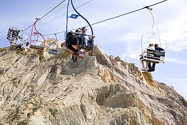 England, Isle of Wight, Alum Bay, Chair Lift