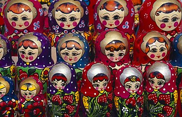 RUSSIA  Moscow Matryoshka dolls at Izmaylovo market