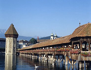 Switzerland, Lucerne, Chapel Bridge