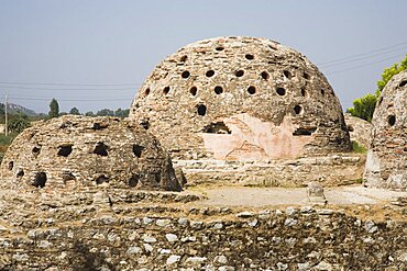 Turkey, Izmir Province, Selcuk, Domed burial chambers at ancient site of the Temple of Artemis