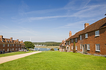 Shipwrights' cottages at Buckler's Hard, Hampshire, England, United Kingdom, Europe