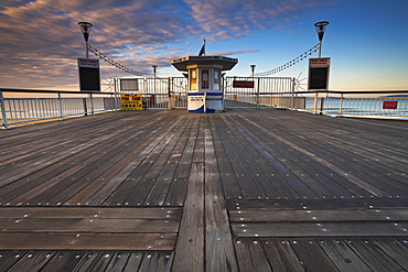 Dawn on the pier at Bournemouth, Bournemouth, Dorset, England, United Kingdom, Europe