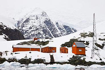 Argentine research base Almirante Brown in Paradise Harbour, Antarctica, Polar Regions