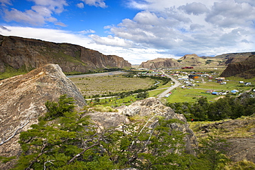 El Chalten village within Los Glaciares National Park, UNESCO World Heritage Site, Patagonia, Argentina, South America