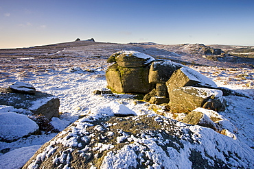 Haytor viewed from Holwell Tor, Dartmoor National Park, Devon, England, United Kingdom, Europe