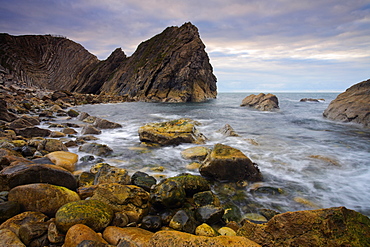 Stair Hole and the Lulworth Crumple, Lulworth Cove, Dorset, England, United Kingdom, Europe