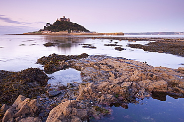 St. Michaels Mount at dawn, Cornwall, England, United Kingdom, Europe