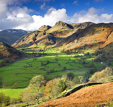 Great Langdale and the Langdale Pikes, Lake District National Park, Cumbria, England, United Kingdom, Europe