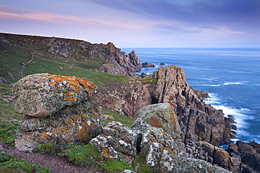 View from the coast path near Gwennap Head, Cornwall, England, United Kingdom, Europe