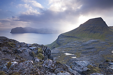 Mountain scenery on the island of Streymoy, Faroe Islands, Denmark, Europe 