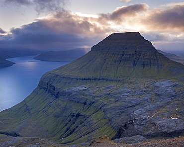 Skaelingur mountain on the island of Streymoy, Faroe Islands, Denmark, Europe 