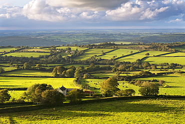 Rolling Dartmoor countryside, Brentor, Devon, England, United Kingdom, Europe 