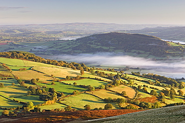 Rolling countryside in the Brecon Beacons National Park, Powys, Wales, United Kingdom, Europe 