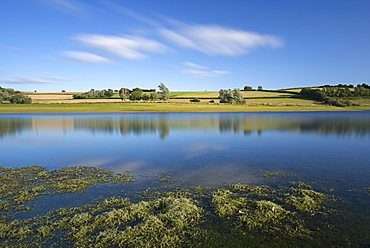 Wimbleball Lake from the shore, Exmoor, Somerset, England, United Kingdom, Europe