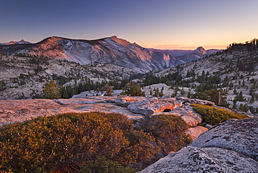 Half Dome and Clouds Rest mountains from above Olmstead Point in autumn, Yosemite National Park, UNESCO World Heritage Site, California, United States of America, North America