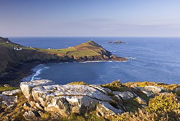 Cape Cornwall from Kenidjack Castle, Cornwall, England, United Kingdom, Europe