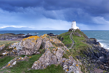 Twr Mawr lighthouse on Llanddwyn Island, Anglesey, Wales, United Kingdom, Europe