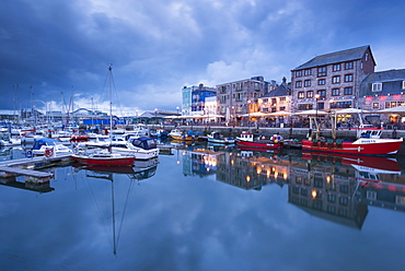 Summer evening at The Barbican, Plymouth, Devon, England, United Kingdom, Europe