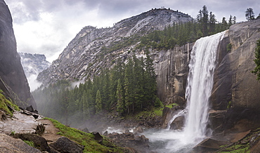 Vernal Falls from the Mist Trail, Yosemite National Park, UNESCO World Heritage Site, California, United States of America, North America