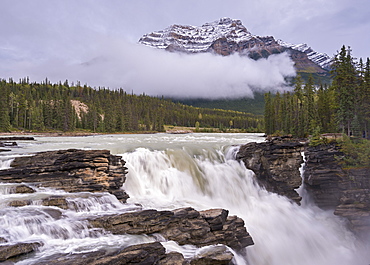 Athabasca Falls in the Canadian Rockies, Jasper National Park, UNESCO World Heritage Site, Alberta, Canada, North America