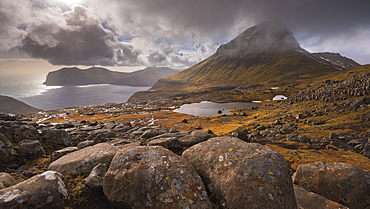 Skaelingur mountain on the island of Streymoy in the Faroe Islands, Denmark, Europe