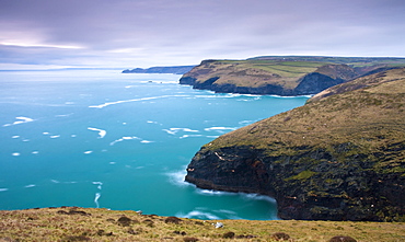 North Cornish coast from Penally Hill near Boscastle, Cornwall, England, United Kingdom, Europe