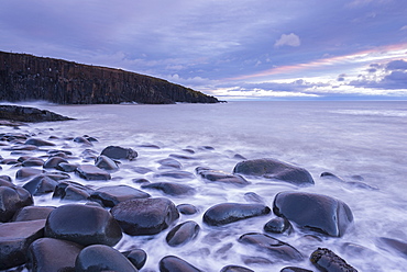 Grey dawn sky above Cullernose Point on the Northumbrian coast, Northumberland, England, United Kingdom, Europe