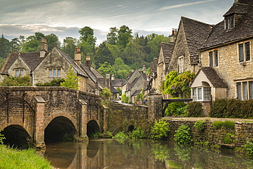 The picturesque Cotswolds village of Castle Combe, Wiltshire, England, United Kingdom, Europe