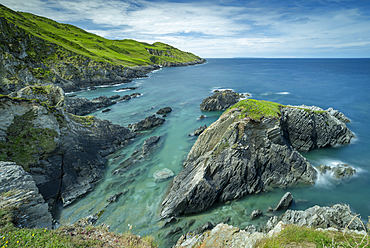 Rugged Devon coast near Morte Point, North Devon, England, United Kingdom, Europe