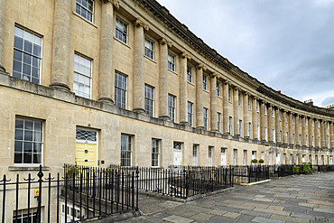 The Royal Crescent in Bath, UNESCO World Heritage Site, Somerset, England, United Kingdom, Europe