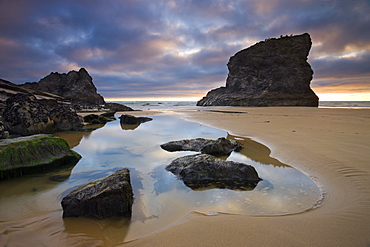 Bedruthan Steps, Cornwall, England, United Kingdom, Europe