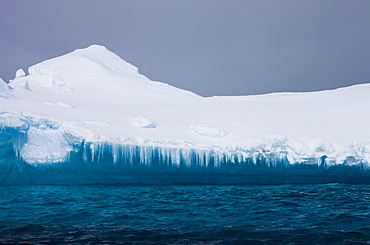 Melting facade of an iceberg, Antarctic Peninsula, Antarctica, Polar Regions