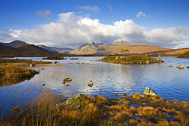 Lochan na h-Achlaise on Rannoch Moor, Highland, Scotland, United Kingdom, Europe