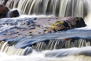 Cascading water on the River Tavy at Tavy Cleave, Dartmoor National Park, Devon, England, United Kingdom, Europe